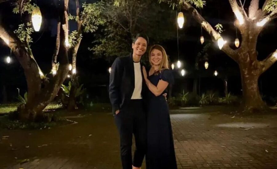 Volleyball icon Tina Salak, with her long-term partner, is preparing for marriage