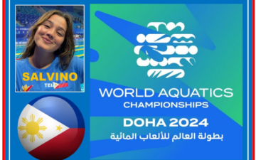 Philippines' Teia Salvino Competes in 2024 World Aquatics Championships: Women's 100m Backstroke